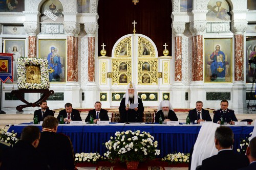 Святейший Патриарх Кирилл возглавил церемонию открытия V Всемирного конгресса казаков