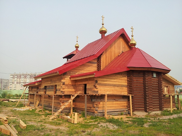 Строительные работы ведутся в храме Александра Невского в Красноярске